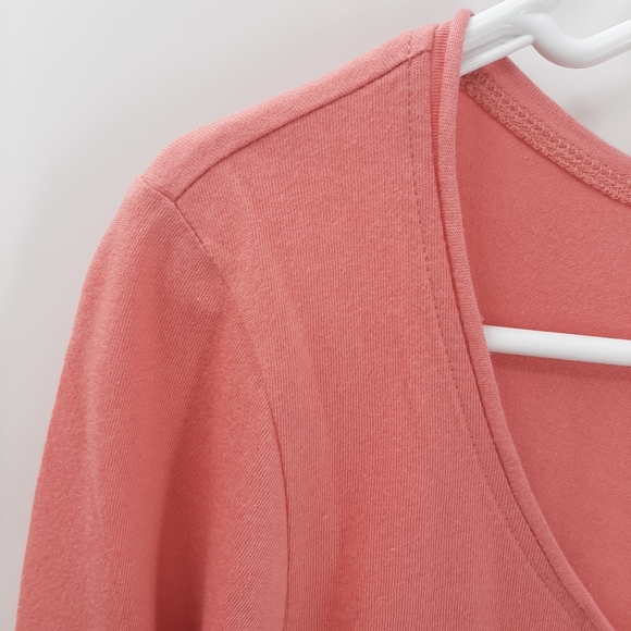 Weatherproof NEW! Coral Embelished 3/4 sleeve tee - Picture 5 of 7